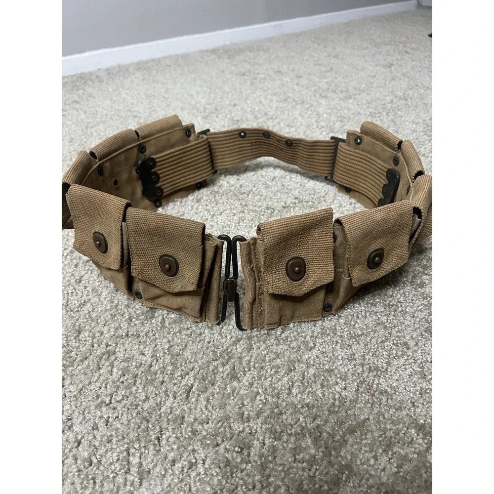 WW1 M1910 US Army 10 Pocket Cartridge Belt - AUG 1918 L.C.C. & Co.